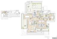 PENTHOUSE ohne SCHRÄGEN mit Vollverglasung und Wellnessterrasse inkl. Sauna und Blick über Wien - außergewöhnliche RARITÄT mit 2x Tiefgaragenplätzen im Haus / Kaufpreis inkl. LUXUS-Möblierung