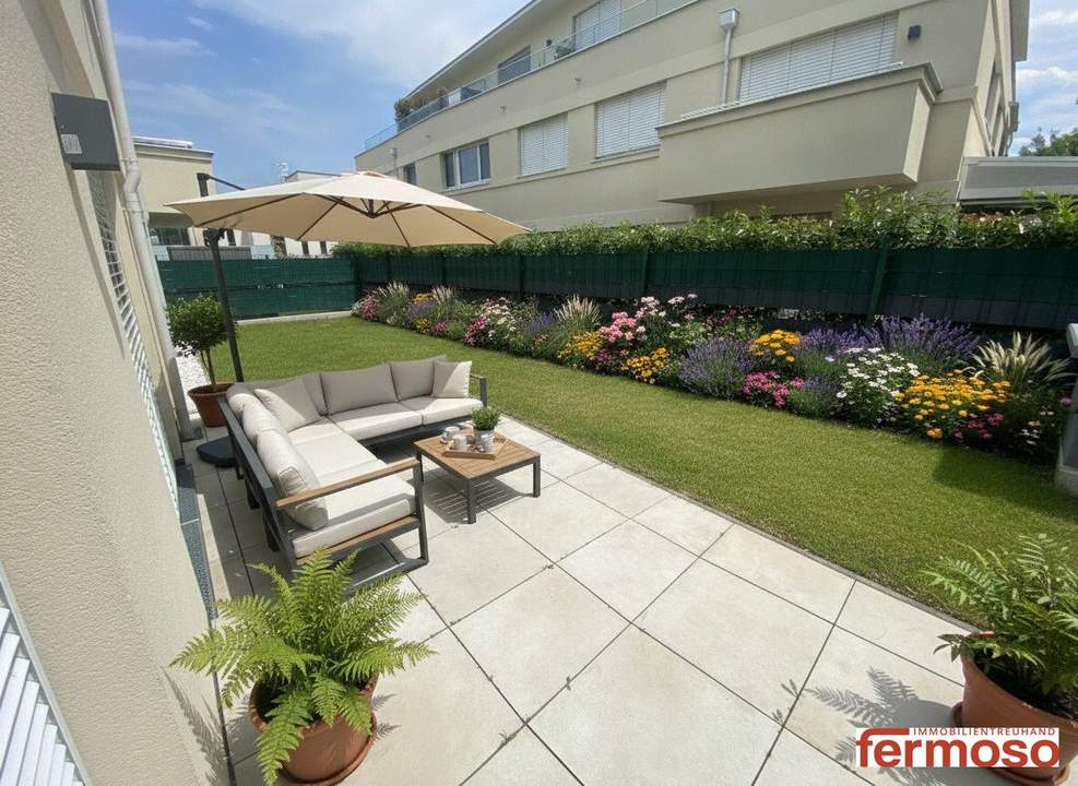 Traumhafte Gartenwohnung mit großer Terrasse – Wohnen mit viel Freiraum Pauschalmiete