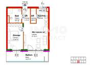 54,19qm 2ZI- Balkon-Wohnung