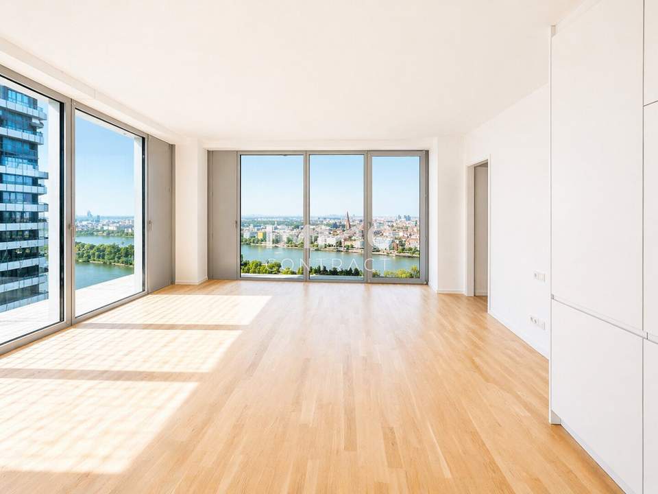 Frühstück mit Stephansdom, Abend mit Lichtermeer im Prater: DC2 Tower: 37. Etage