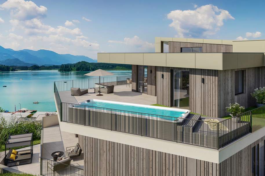 Leben am Faaker See - Exklusive Neubauwohnung mit beeindruckendem See- und Bergblick (Top 1), Wohnung-kauf, 1.190.000,€, 9500 Villach(Stadt)