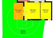 2-Zimmer-Garten-Wohnung in exklusiver Grünruhelage!