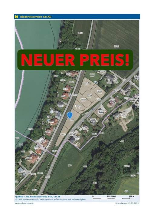 "NEUER PREIS" Platz für Ihre Träume! Baugrund ohne Bauzwang in Dorf an der Enns! € 81,-/m²