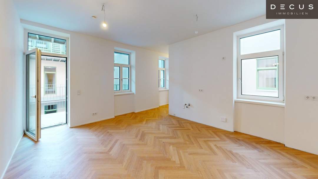 | STILVOLLE ARCHITEKTUR | 3. STOCK | GROSSER BALKON |