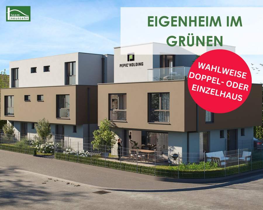 Ihr neues Zuhause in Wien Hirschstetten: Stilvolle Doppelhaushälfte mit großzügiger Freifläche! - JETZT ZUSCHLAGEN
