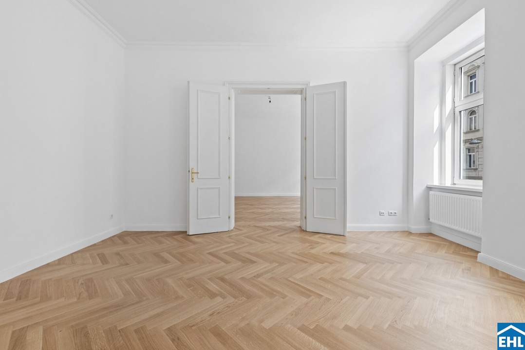 Erstbezug nach Sanierung: Prachtvolle 3 Zimmer-Altbauwohnung Nähe U4 Pilgramgasse