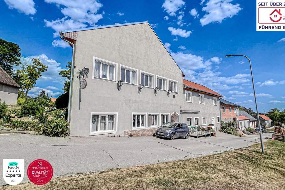 ALL IN ONE ** EFH mit 7 Zimmern und Panoramablick + Gasthaus/Speisesaal + Lokal (ca. 400m² Wohn/Nutzfläche zzgl. Garten), Haus-kauf, 260.000,€, 2276 Mistelbach