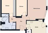 Lichtdurchflutete 3-Zimmer-Wohnung mit großzügigem Garten in Lustenau