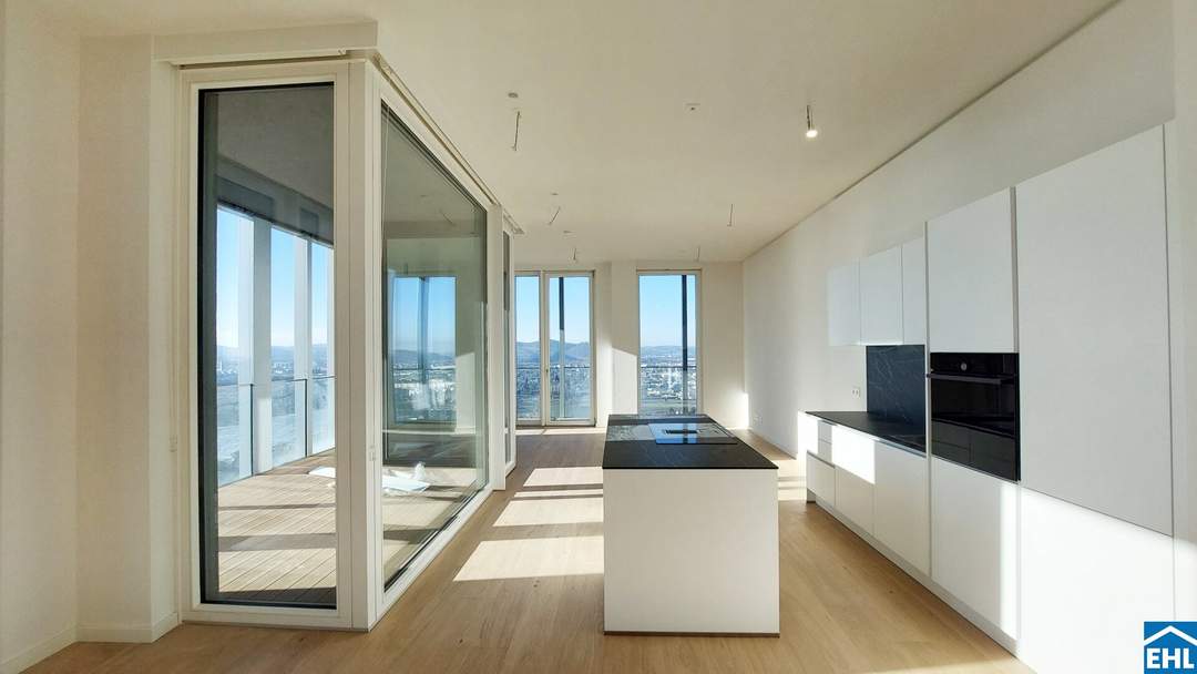 Erstbezug – 3-Zi.-Wohnung mit Rooftop Pool & Sauna