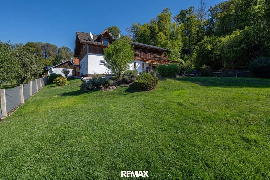 GRÜNDBERGSIEDLUNG | Einfamilienhaus mit traumhaftem Garten, Pool, Carport & Garage in sonniger Grünlage!, Haus-kauf, 490.000,€, 4523 Steyr-Land