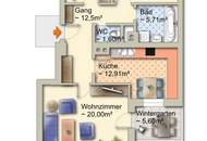 Großzügige, barrierefreie Mietwohnung mit hellem Wintergarten und eigenem Garten in ruhiger Lage von Laahen