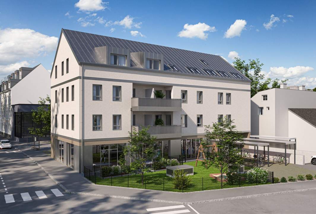 Neubau-Stadtwohnung mit 2 Zimmern und Balkon in zentraler Lage