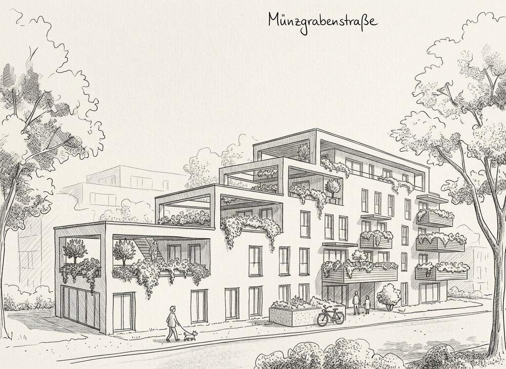 GRAZ: 80m² Wohnung mit 2-3 Schlafzimmern und 58m² großer Terrasse im 2.OG - TU Nähe, Honorarfrei + TG