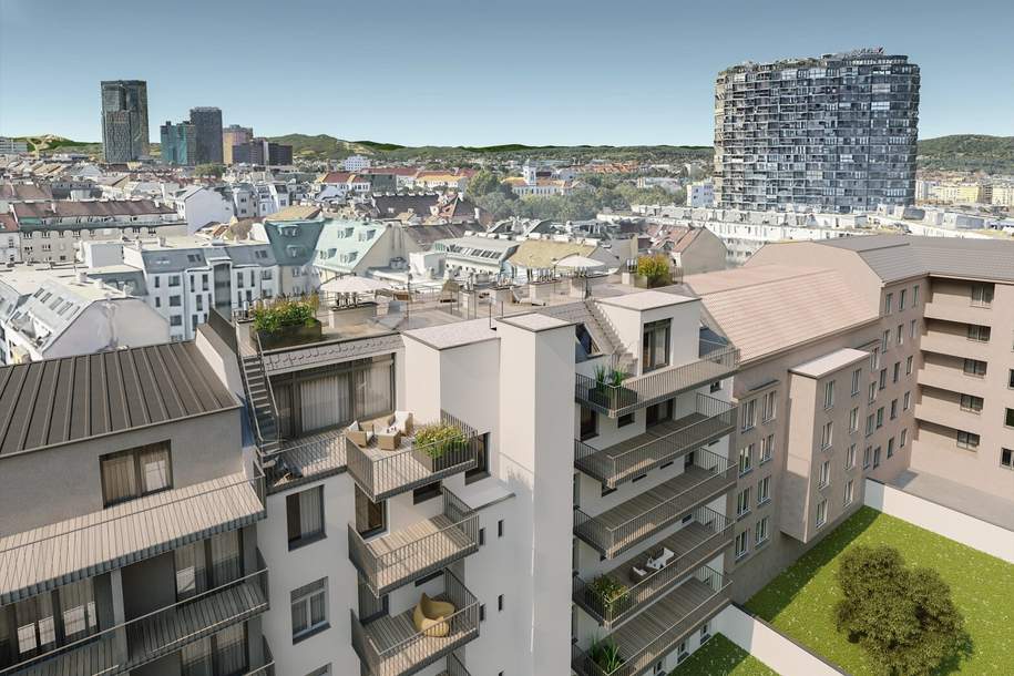 Baubewilligter Rohdachboden mit tollem Ausblick und Balkon-Option Nähe U5-Station "Matzleinsdorfer Platz"!, Wohnung-kauf, 299.000,€, 1100 Wien 10., Favoriten