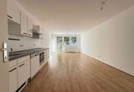 Sonnendeck-Terrasse im Innenhof, schön aufgeteilte 2-Zimmer Neubauwohnung