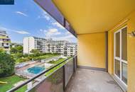 Lichtdurchflutetes Studioapartment mit Loggia, Garagenplatz und Swimmingpool