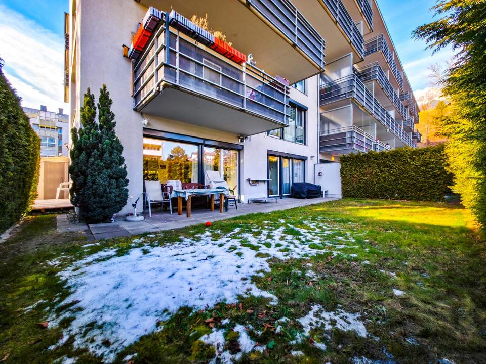 Barrierefreie 3-Zimmer-Garten-Wohnung in Niedrigenergiebauweise samt TG-Platz in der Höttinger Au!