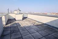 TOPGELEGENHEIT, Fernblick, 61 m2 Dachgeschoß mit 48 m2 Terrasse, Wohnküche, 1 Zimmer, Wannenbad, Parketten, Holbeingasse