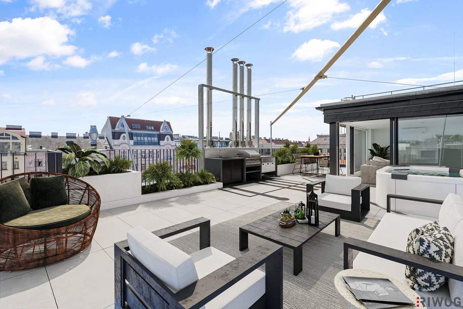 **Penthosue der Superlative in ehemaliger Art Deco Fabrik**inkl. 2 Parkplätze, Wohnung-kauf, 2.899.000,€, 1070 Wien 7., Neubau