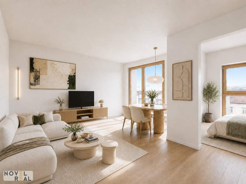 Wohnen mit positiver Ausstrahlung – Licht, Ruhe und fröhliche Eleganz in Liesing!