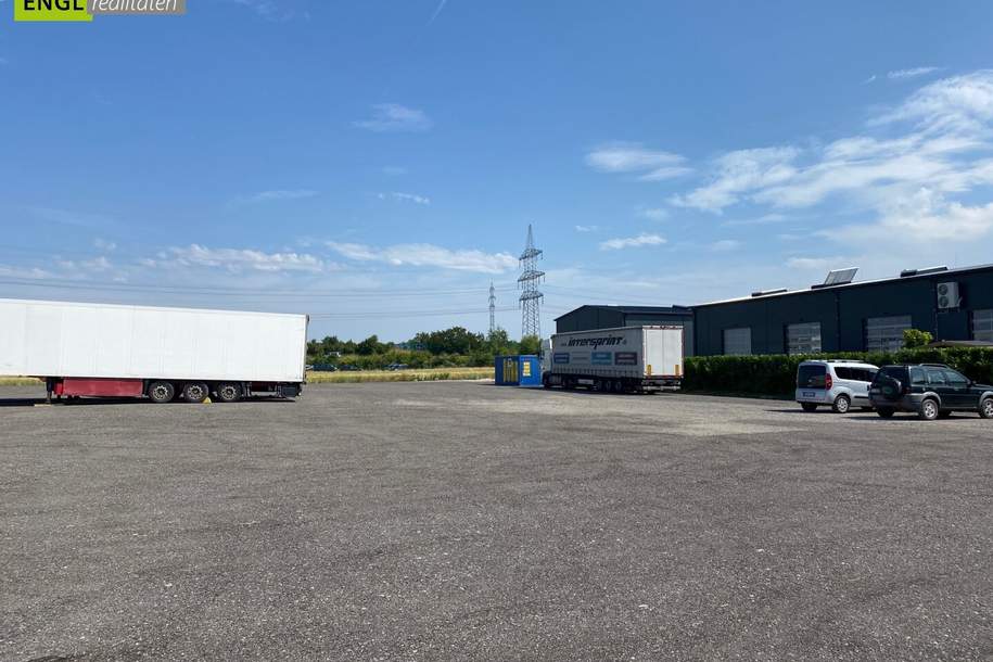bis zu 2500m² Abstellfläche oder Stellplätze für LKW oder Bus mit geräumiger Umkehrmöglichkeit zur Vermietung "Super Lage" Nähe zur Autobahnauffahrt S1, Gewerbeobjekt-miete, 4.800,00,€, 2333 Bruck an der Leitha
