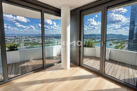 DANUBEFLATS: 41. Etage - Stephansdom, Prater &amp; Donaublick, Wohnung-kauf, 424.710,€, 1220 Wien 22., Donaustadt