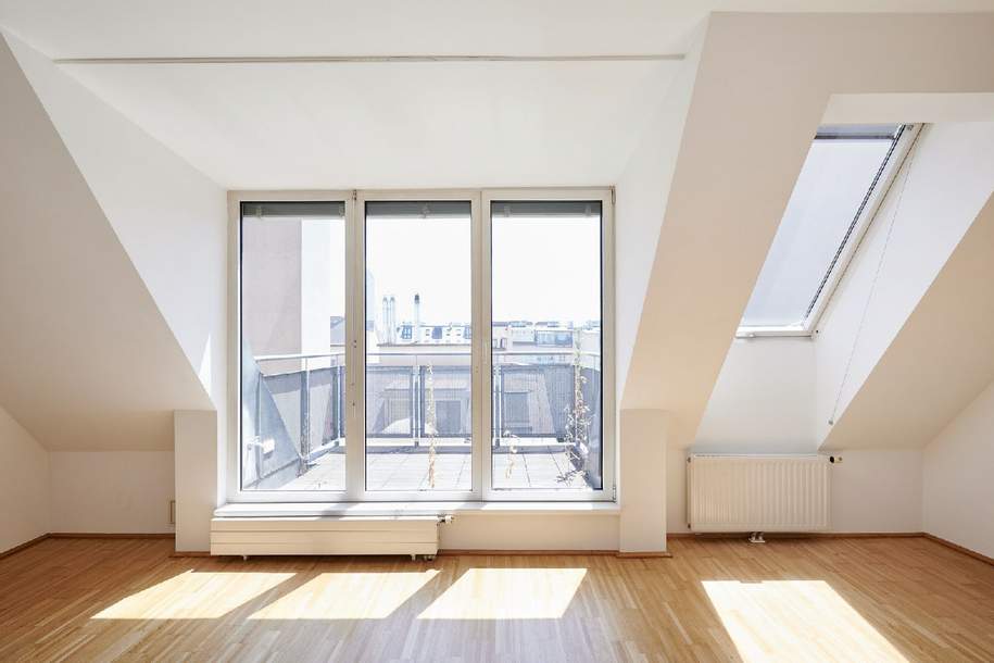 Wohnen zwischen Donaukanal und Prater – charmante 3-Zimmer-Dachgeschosswohnung mit Terrasse, Wohnung-kauf, 399.000,€, 1030 Wien 3., Landstraße