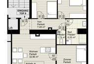 Gut geschnittene, modernisierte 4 Zimmer Wohnung mit Fernblick beim Schweizergarten - ab 1.9. beziehbar!