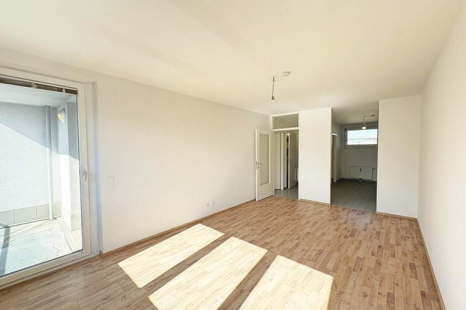 Gefördert und unbefristet - 2 Zimmer Loggiawohnung - Nähe Donau und U2 - FINANZIERUNGSBEITRAG, Wohnung-miete, 655,81,€, 1220 Wien 22., Donaustadt