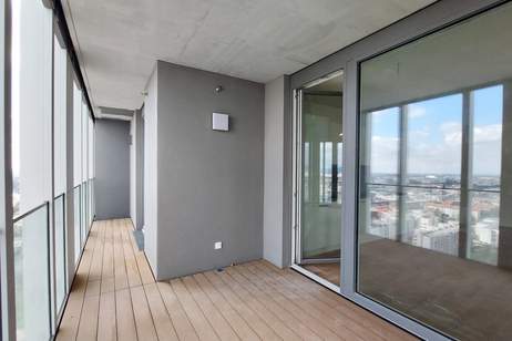 3-Zi.-Erstbezug mit Loggia & Donaublick | TOWER HOMES, Wohnung-miete, 895,00,€, 1220 Wien 22., Donaustadt