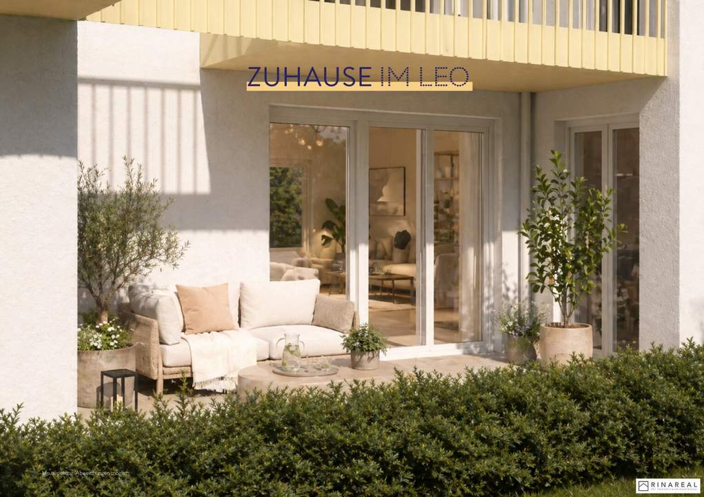 FÜR ANLEGER // Zuhause IM LEO | Schöne 1 Zimmer Gartenwohnung mit Terrasse | Tiefgarage im Gebäude | Hauptstraße | Sommer 2029 | Top 6-7