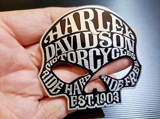 Aufkleber aus Aluminium 3D Harley Davidson Skull 7 x 6,6cm, 13 €, Auto & Fahrrad-Fahrzeugteile & Zubehör in 6780 Marktgemeinde Schruns