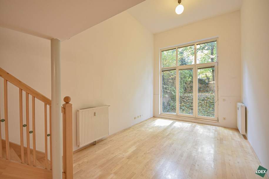 Wunderschöne Galerie-Wohnung mit Garten und neuer Küche nähe U4 Braunschweiggasse, Wohnung-miete, 999,00,€, 1140 Wien 14., Penzing