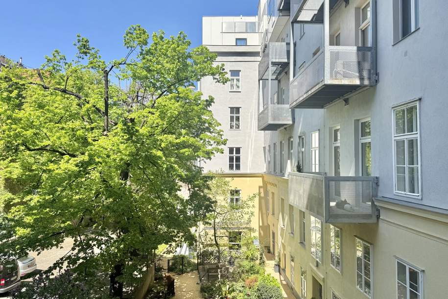 BALKON über 4 Fenster mit über 14 qm! Generalsanierter Altbau beim Belvedere mit 2 Bädern!, Wohnung-kauf, 990.000,€, 1040 Wien 4., Wieden