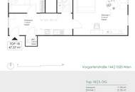 Innenstadt-nahe Lage direkt bei der U1 Vorgartenstraße - Möbliertes Apartment mit Lift im Gebäude! Schlafzimmer in Innenhof-Ausrichtung