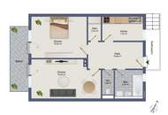 Toll geschnittene 2-Zimmer-Wohnung mit Tiefgaragenplatz in Wetzelsdorf