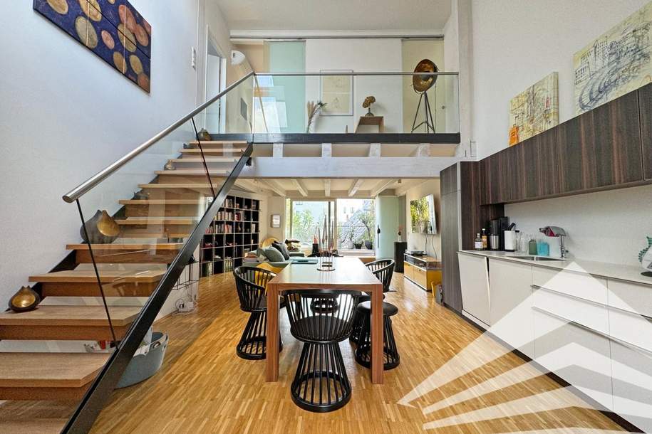 Traumhafte 3 Zimmer-Galeriewohnung mit Küche &amp; Balkon - direkt an der Promenade, Wohnung-miete, 1.597,98,€, 4020 Linz(Stadt)