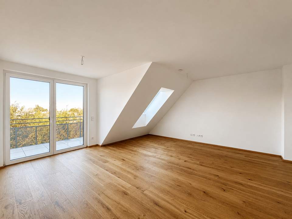 Penthouse-Feeling pur – 2 Zimmer, Terrasse mit Grünblick