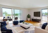 Erstbezug: Exklusive Penthouse-Maisonette mit 137 m²-Terrasse, Fernblick & Pool