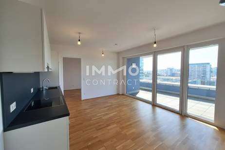 Wohnen über den Dächern von Linz - KOMPAKTE 2 Zi-Wohnung mit Blick zur GRÜNEN MITTE!, Wohnung-miete, 889,00,€, 4020 Linz(Stadt)