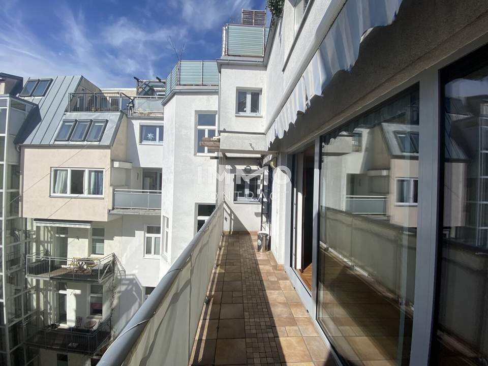 Exklusive 4-Zi-Terrassenwohnung 120m², Balkon, Kamin, Einbauküche, 1040 Wien mieten!