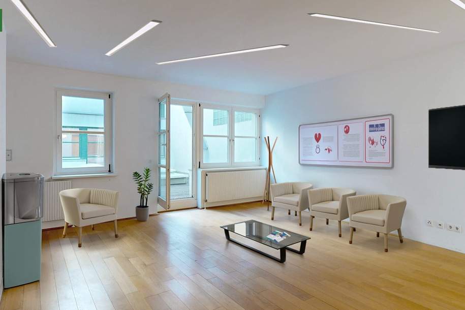 Ihre Suche hat ein Ende - Barrierefreie und geräumige Praxis im begehrten 19.Bezirk - modernisiertes Haus mit energieeffizienter Geothermie, Gewerbeobjekt-kauf, 1.600.000,€, 1190 Wien 19., Döbling