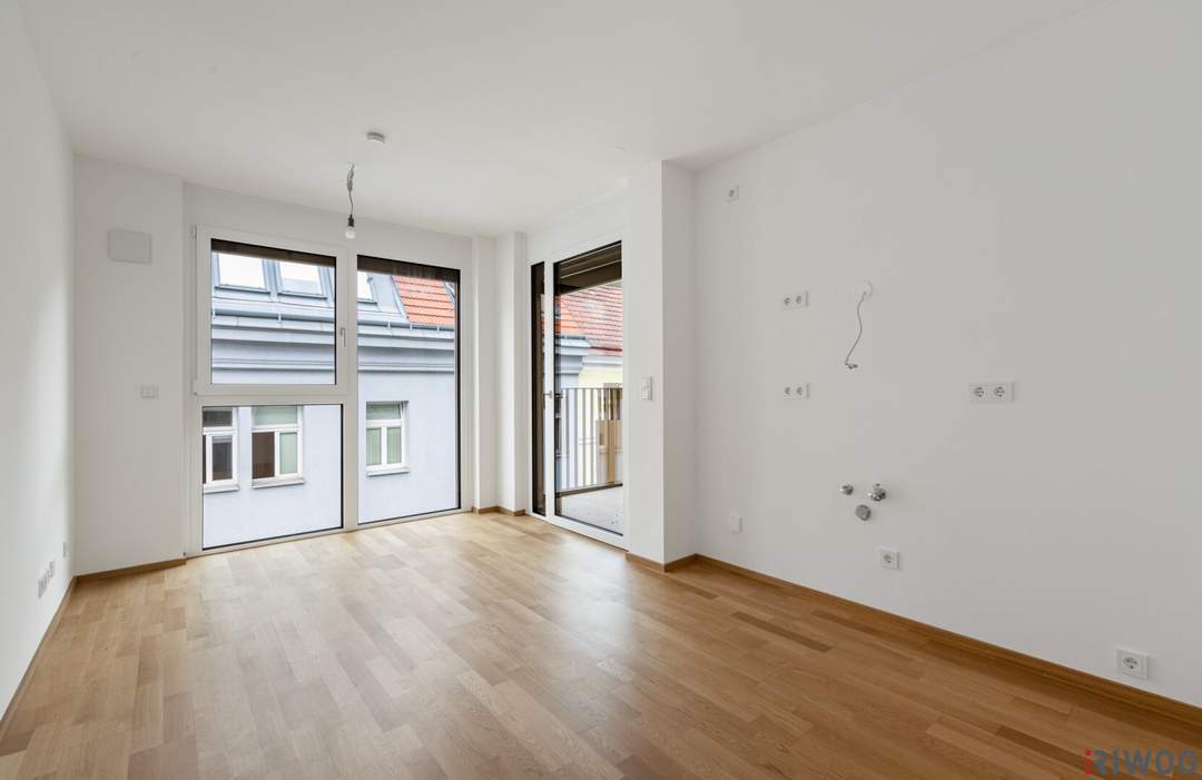 ERSTBEZUG mit Loggia | 3. OG | 2-Zimmer Neubau | Ost-Ausrichtung | Fernwärme | Fassadenbegrünung | TG-Stellplatz optional | Nachhaltiges Wohnbauprojekt