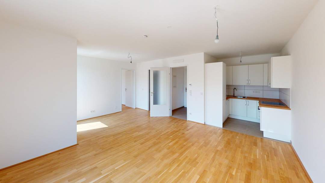 ERSTBEZUG 2-Zimmer-Dachgeschosswohnung mit 2 Terrassen, optionaler Garage &amp; Klimaanlage