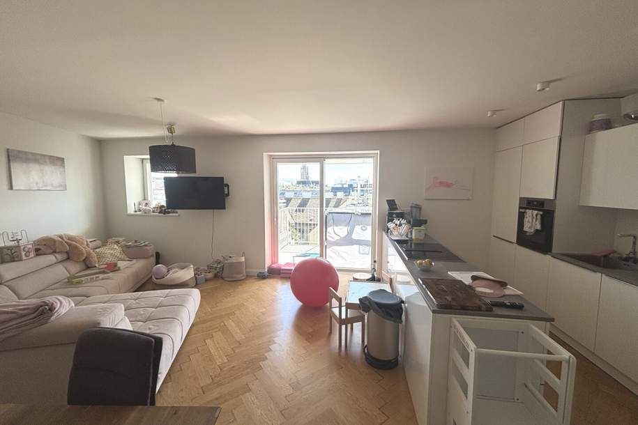 1030! Tolles 3-Zimmer DG mit Terrasse Nähe Urania ab November 25!, Wohnung-miete, 2.896,97,€, 1030 Wien 3., Landstraße