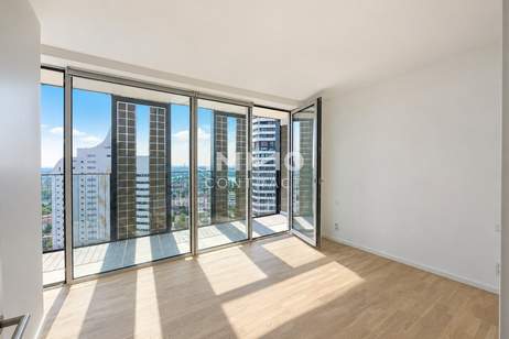 33. Etage DC2 Tower: 3 Zimmer, 2 Loggien mit Wasserblick, Wohnung-miete, 1.100,00,€, 1220 Wien 22., Donaustadt