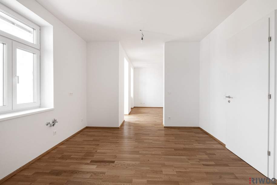 An der neuen U5 | 3-Zimmer Altbauwohnung mit großem innenhofseitigem Balkon im 1. Liftstock | ERSTBEZUG NACH SANIERUNG, Wohnung-kauf, 425.000,€, 1170 Wien 17., Hernals