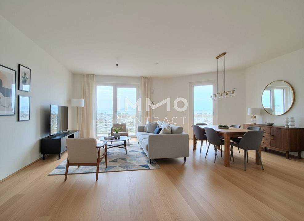 Erstbezug im Hirschfeld: Stilvolle 3-Zimmer-Wohnung mit XXL-Balkon und Geothermie-Komfort