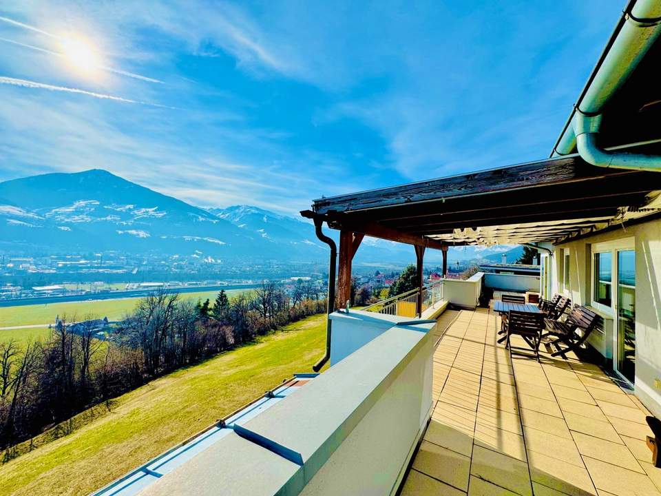 Sonniges Penthouse mit ca. 129 m² Wohnfläche, großer Terrasse, Garage, Stellplatz &amp; einzigartigem Alpenblick