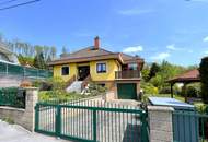 Bungalow-Idyll in Gablitz: Ihr Zuhause mit Wienerwald-Panoramablick: 4 Zimmer I Wintergarten I Südwest-Terrasse I Gartenparadies I Keller I Garage!